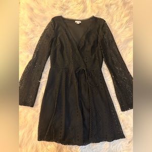 Xhilaration black crochet dress size: M